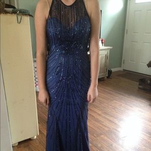 Beautiful blue mermaid style gown